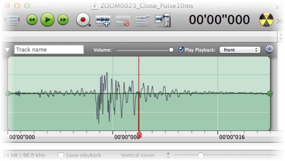 Close, 10 ms pulse