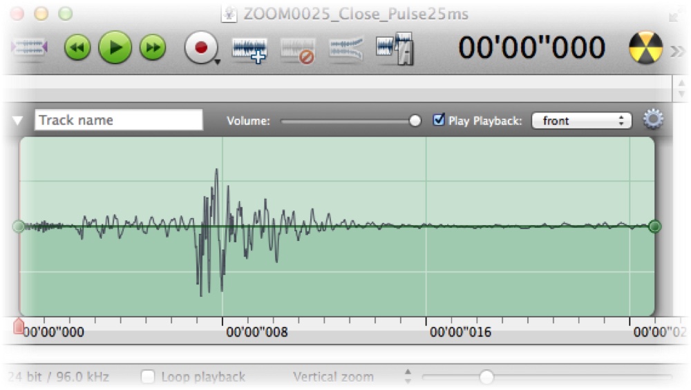 Close, 25 ms pulse