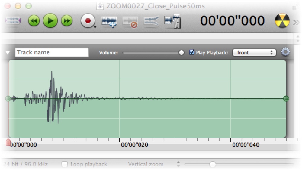 Close, 50 ms pulse