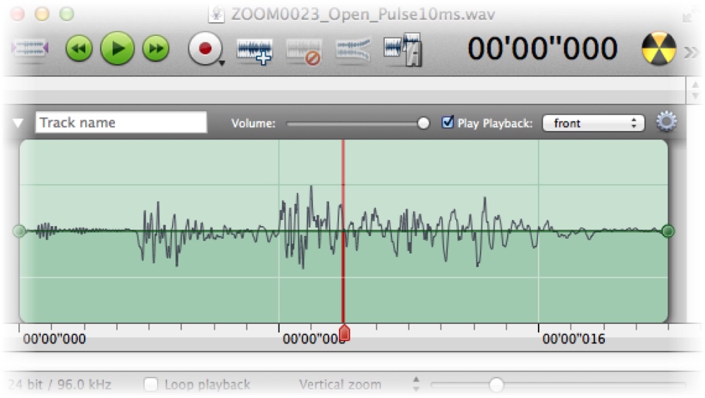 Open, 10 ms pulse