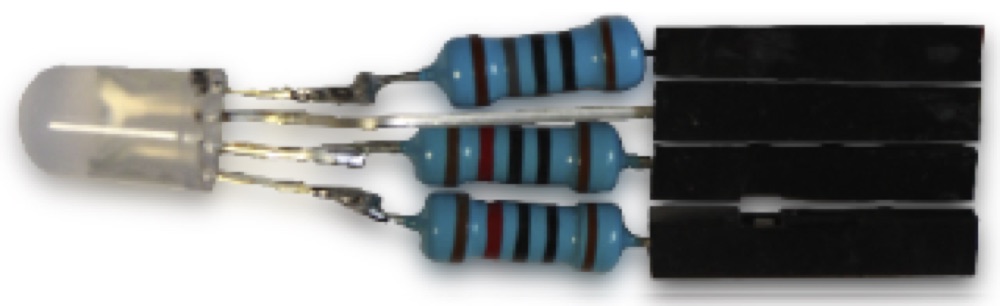 RGB LED with resistors