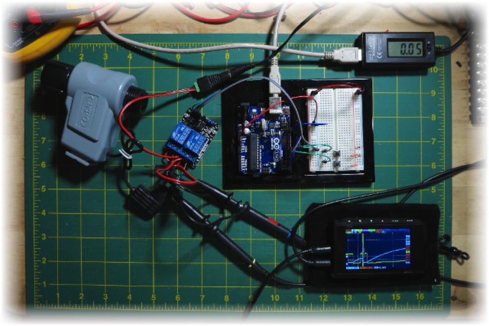 Bench setup to test the valve