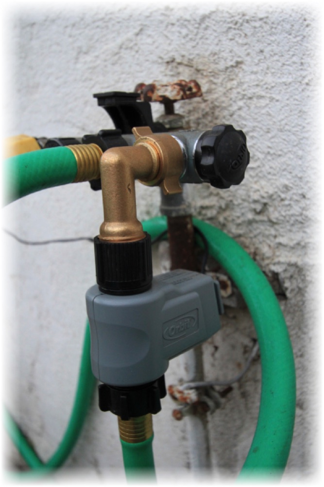 Valve moved next to the wall faucet