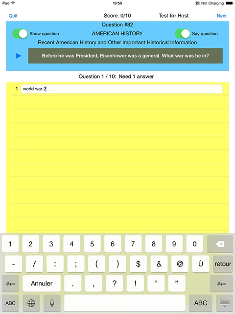 Naturalimory test screen