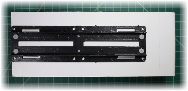 Six screws and four nuts on the rail side